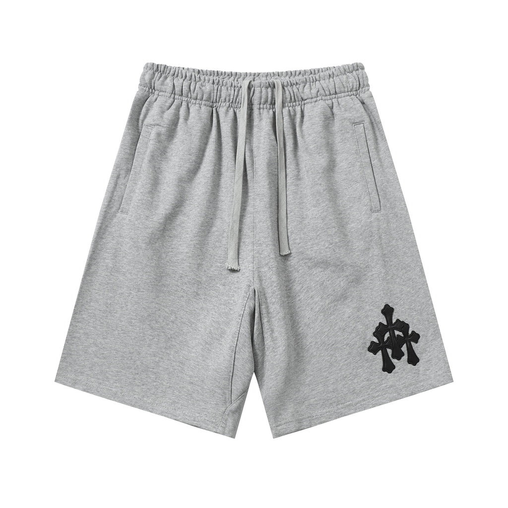 Chrome Hearts Cemetery Leather Cross Patch Paper Jam Shorts