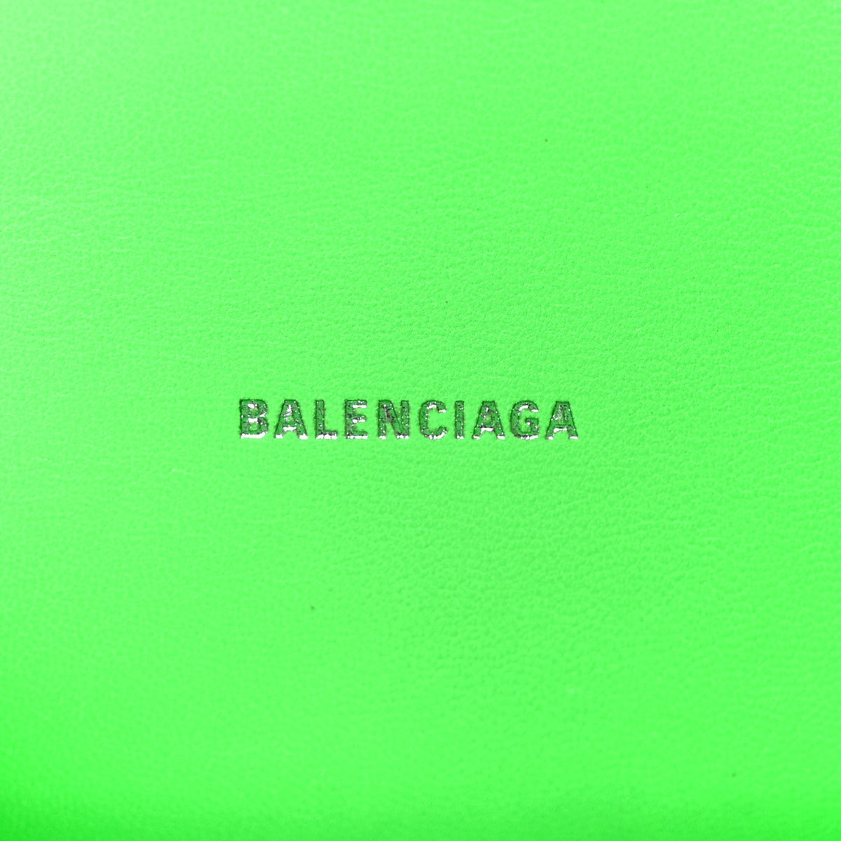 Shiny Box Calfskin Hourglass Top Handle Bag XS Fluo Green