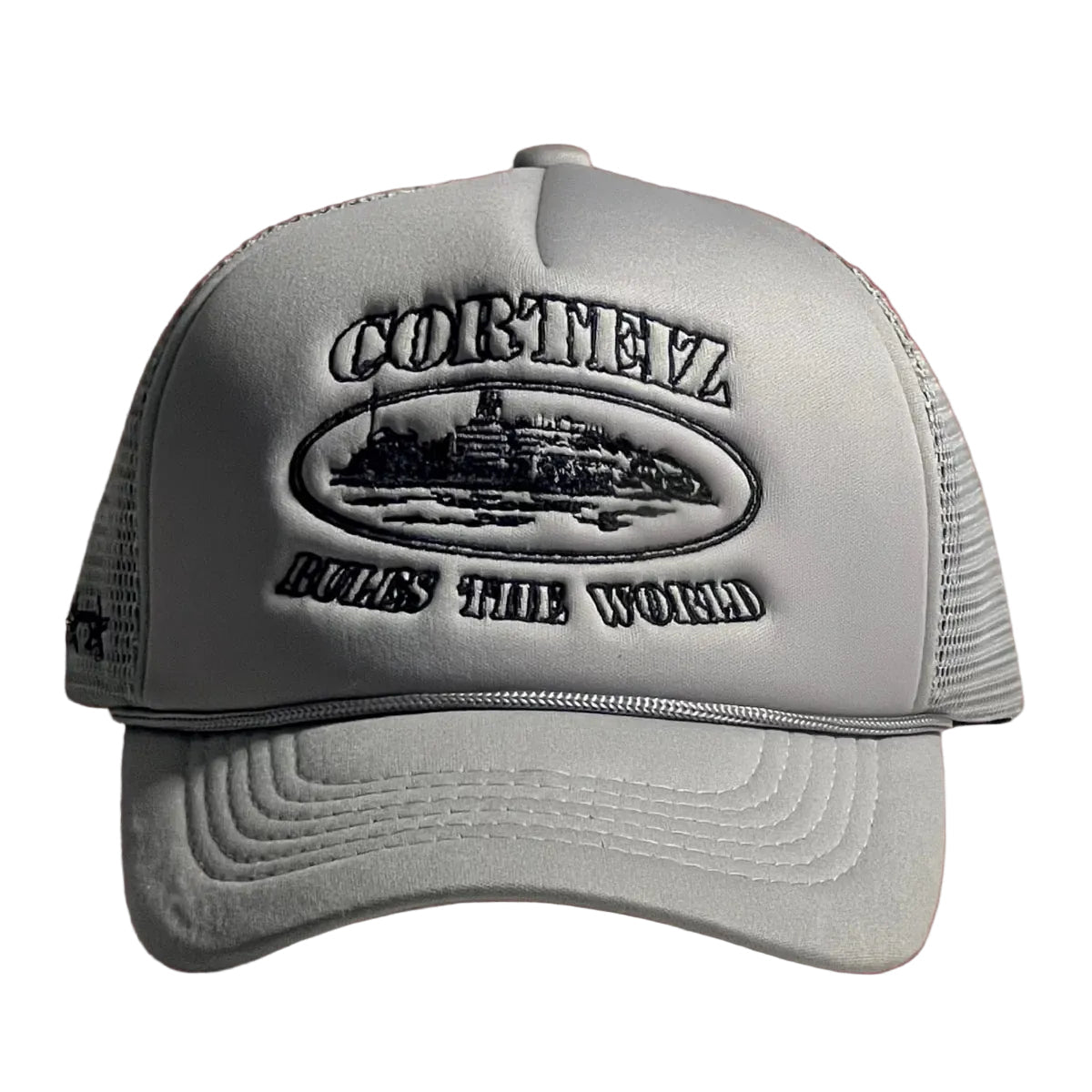Cortiez Classic Oval Ship Logo Trucker Hat - Grey