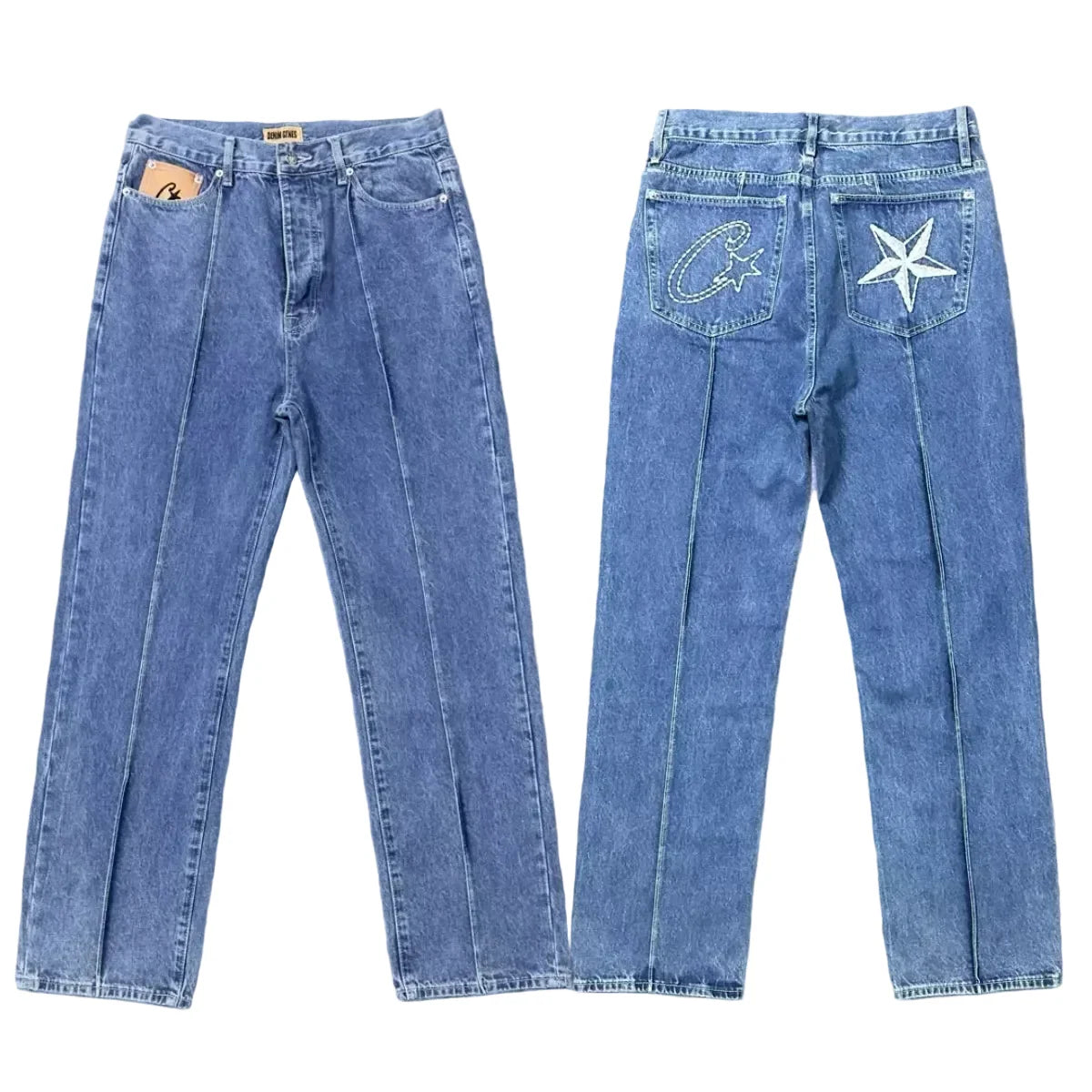 Corteiz Heavyweight Denim Pants Light blue