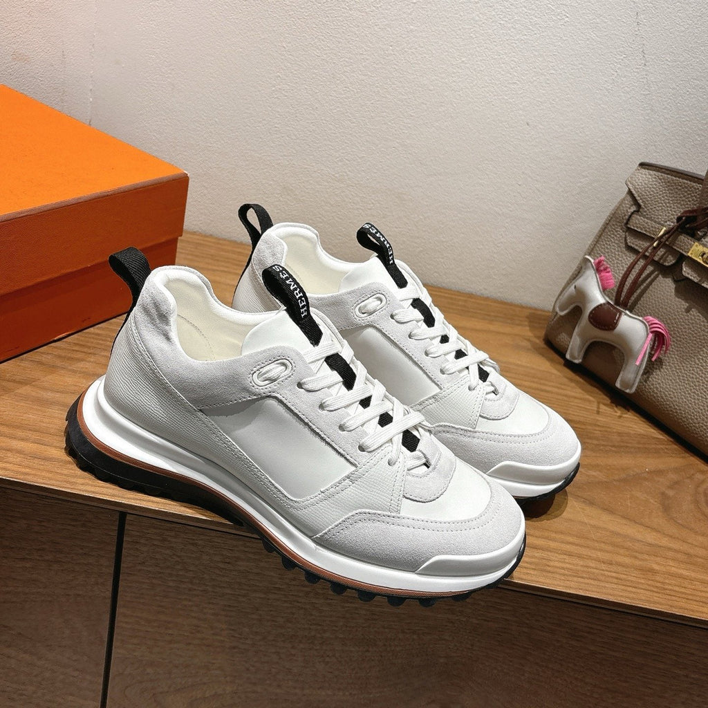 Hermès Paneled Low-Top Sneakers